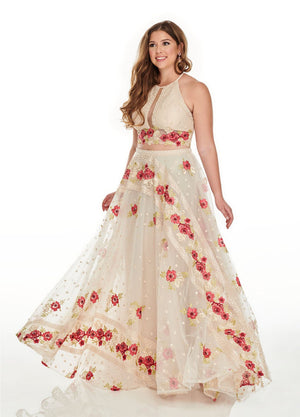 Rachel Allan 7233 prom dress images.  Rachel Allan 7233 is available in these colors: White Coral, Navy Magenta.