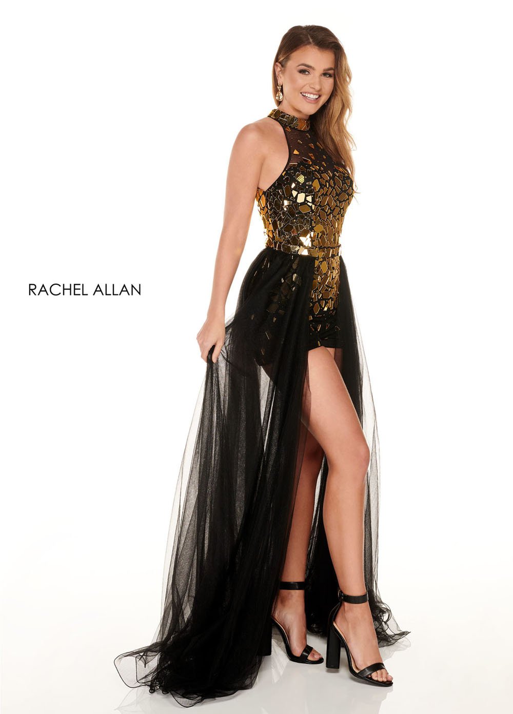 Primavera Couture 3454 Size 8 Black/Gold sequin prom dress Pageant – Glass  Slipper Formals