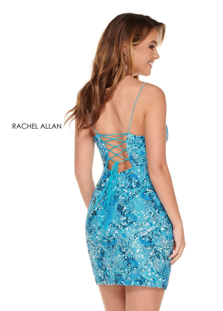 Rachel Allan 40048 prom dress images.  Rachel Allan 40048 is available in these colors: Burgundy,Ocean Blue.