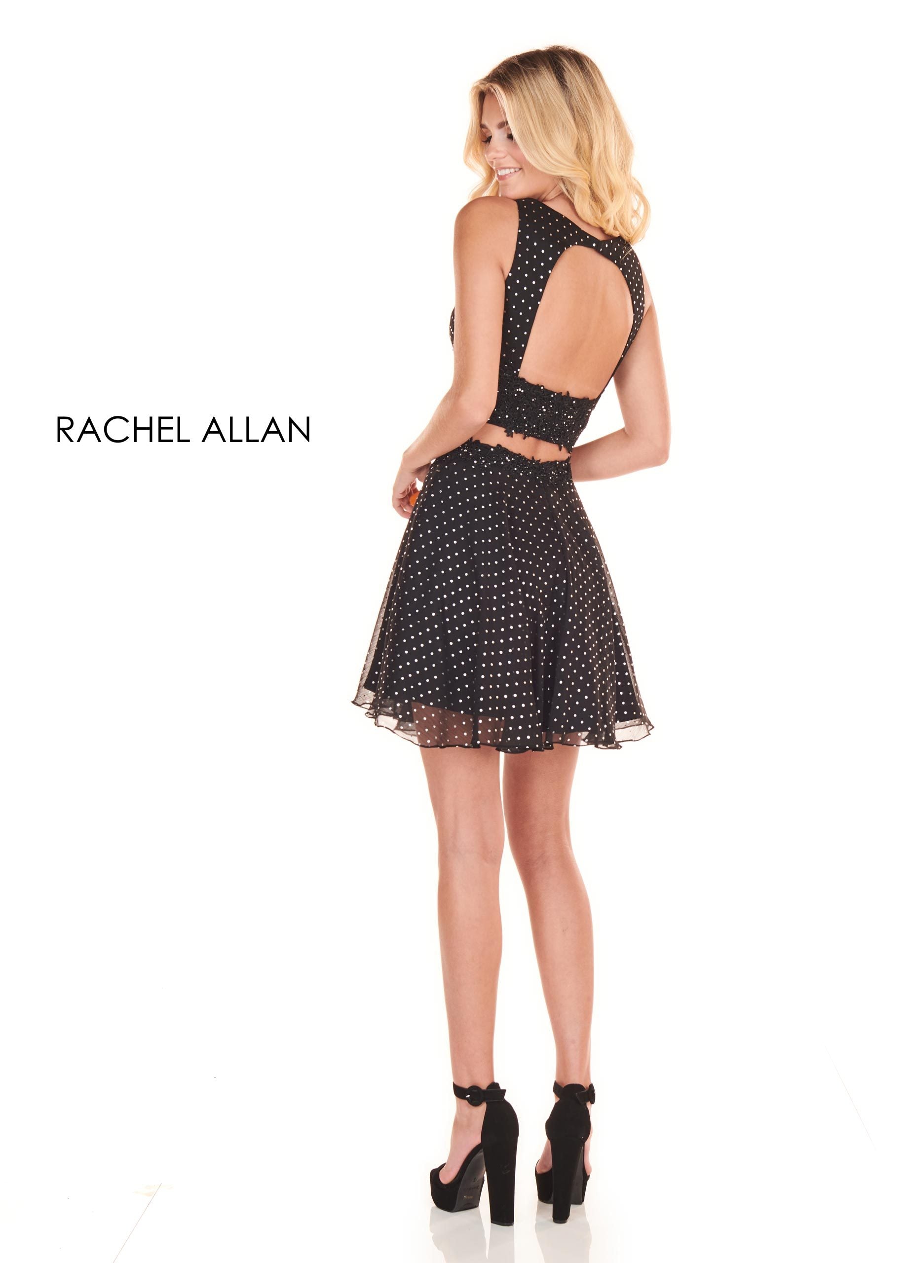 Rachel Allan 4036 prom dress images.  Rachel Allan 4036 is available in these colors: Black,Powder Blue .