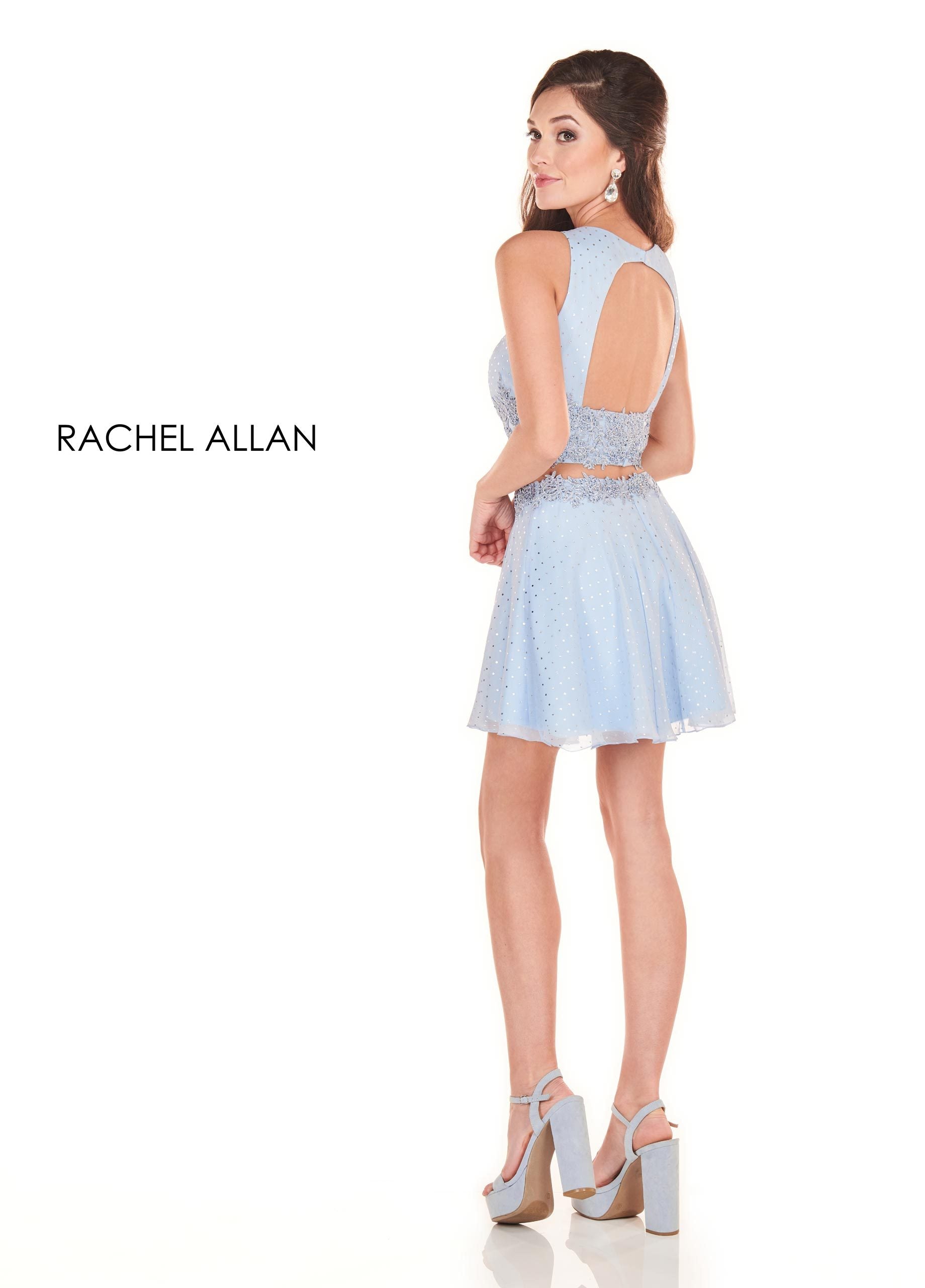 Rachel Allan 4036 prom dress images.  Rachel Allan 4036 is available in these colors: Black,Powder Blue .
