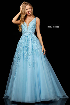 Sherri Hill 11335 prom dress images.  Sherri Hill 11335 is available in these colors: Ivory Nude, Black Nude, Blush, Light Blue, Red, Gold.