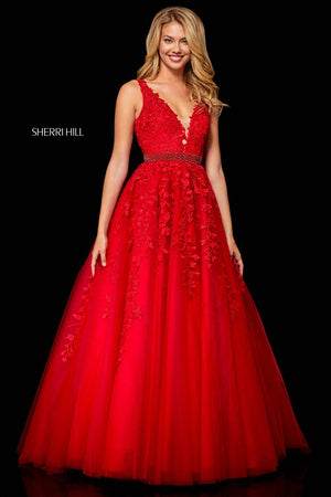 Sherri Hill 11335 prom dress images.  Sherri Hill 11335 is available in these colors: Ivory Nude, Black Nude, Blush, Light Blue, Red, Gold.