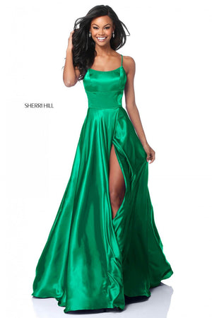 Sherri Hill 51631 prom dress images.  Sherri Hill 51631 is available in these colors: Black, Gold, Purple, Gunmetal, Emerald, Ruby, Red, Royal, Fuchsia, Navy, Turquoise, Light Blue, Nude, Light Yellow, Rose.