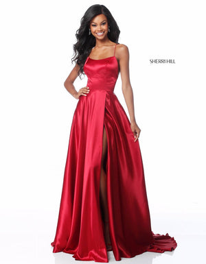 Sherri Hill 51631 prom dress images.  Sherri Hill 51631 is available in these colors: Black, Gold, Purple, Gunmetal, Emerald, Ruby, Red, Royal, Fuchsia, Navy, Turquoise, Light Blue, Nude, Light Yellow, Rose.