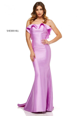 Sherri Hill 52471 prom dress images.  Sherri Hill 52471 is available in these colors: Navy, Fuchsia, Lilac, Red, Black, Yellow, Light Blue, Candy Pink, Turquoise, Mint Green, Emerald.