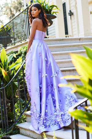 Sherri Hill 52581 prom dress images.  Sherri Hill 52581 is available in these colors: Red, Light Blue, Lilac, Ivory, Coral, Yellow.