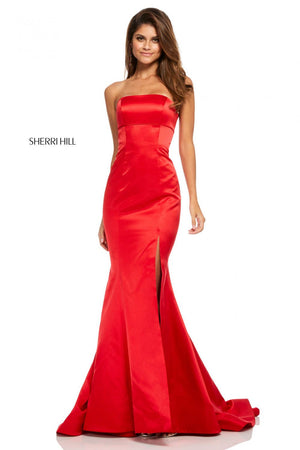 Sherri Hill 52753 prom dress images.  Sherri Hill 52753 is available in these colors: Red, Yellow, Light Blue, Royal, Emerald, Wine, Navy, Black, Ivory, Blush, Ivory Black, Blush Navy, Light Blue Mocha.